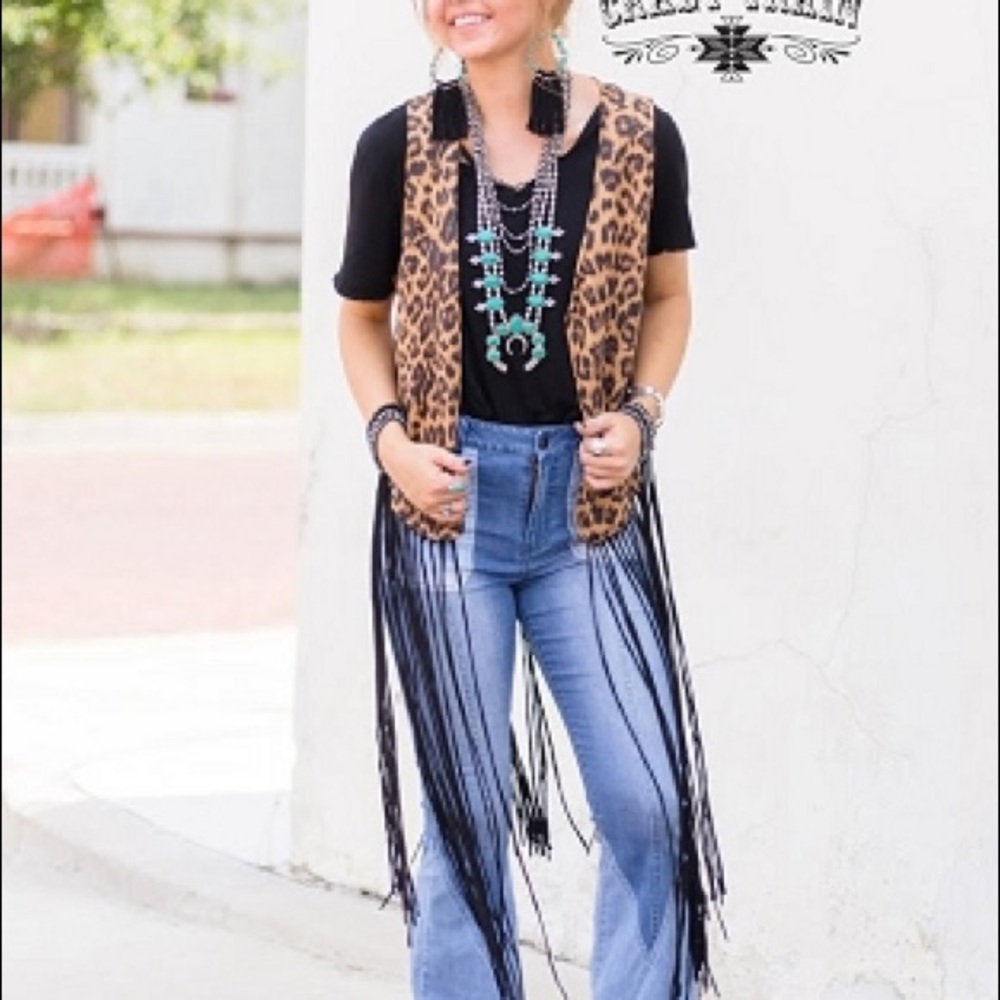 Fringe Benefits Leopard Duster